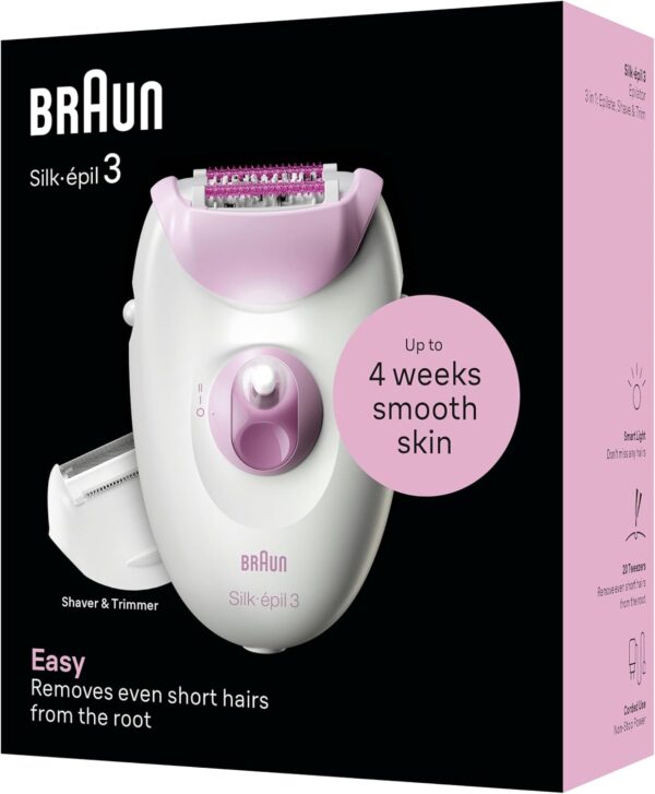 Braun Epilator Silk.Epil 3 Mains 3in1 - Shave&Trim - Image 8