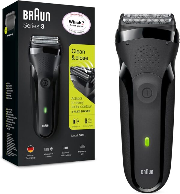 Braun 300S NEW Shaver Series 3 UK Shaver Plug Waterproof: Ultimate Grooming Tool