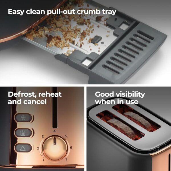 Kenwood Toaster Abbey Lux Collect Dark Grey 2 Slice - Image 4