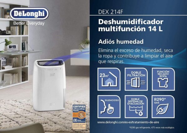 Delonghi Dehumidifier | 14L/24hrs | - Image 8