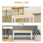 Wooden Bench Indoors Used As a Dining and Hallway Seat Showcasing Versatility in Natural Wood Effect