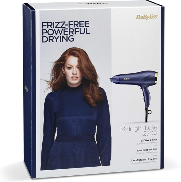 Babyliss 5781U Hair Dryer | Midnight Luxe | 2300w | 2.2m | Blue - Image 11