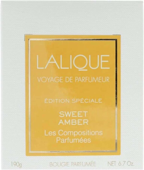 Lalique Les Compositions Parfum?es Sweet Amber Candle 190g - Image 3