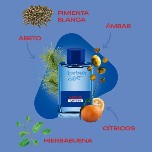 Reebok Move Your Spirit Men Eau de Toilette 100ml Spray - Image 3