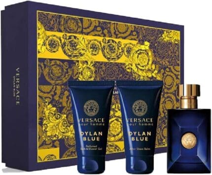 Versace Pour Homme Dylan Blue Gift Set 50ml EDT + 50ml Aftershave Balm + 50ml Perfumed Bath & Shower Gel