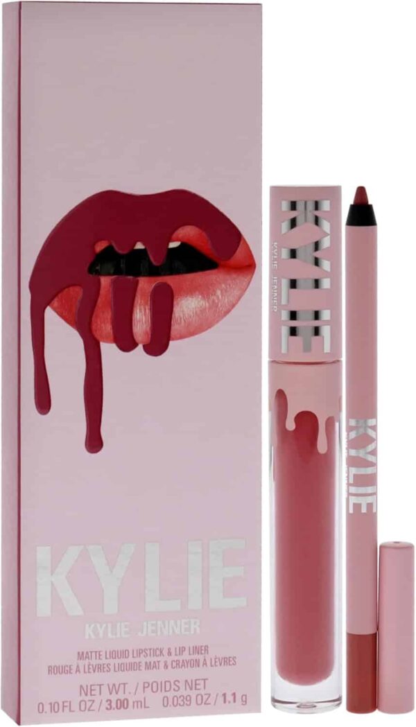 Kylie Cosmetics Matte Lip Kit 3ml Liquid Lipstick + 1.1g Lip Liner - Snow Way Bae - Image 3