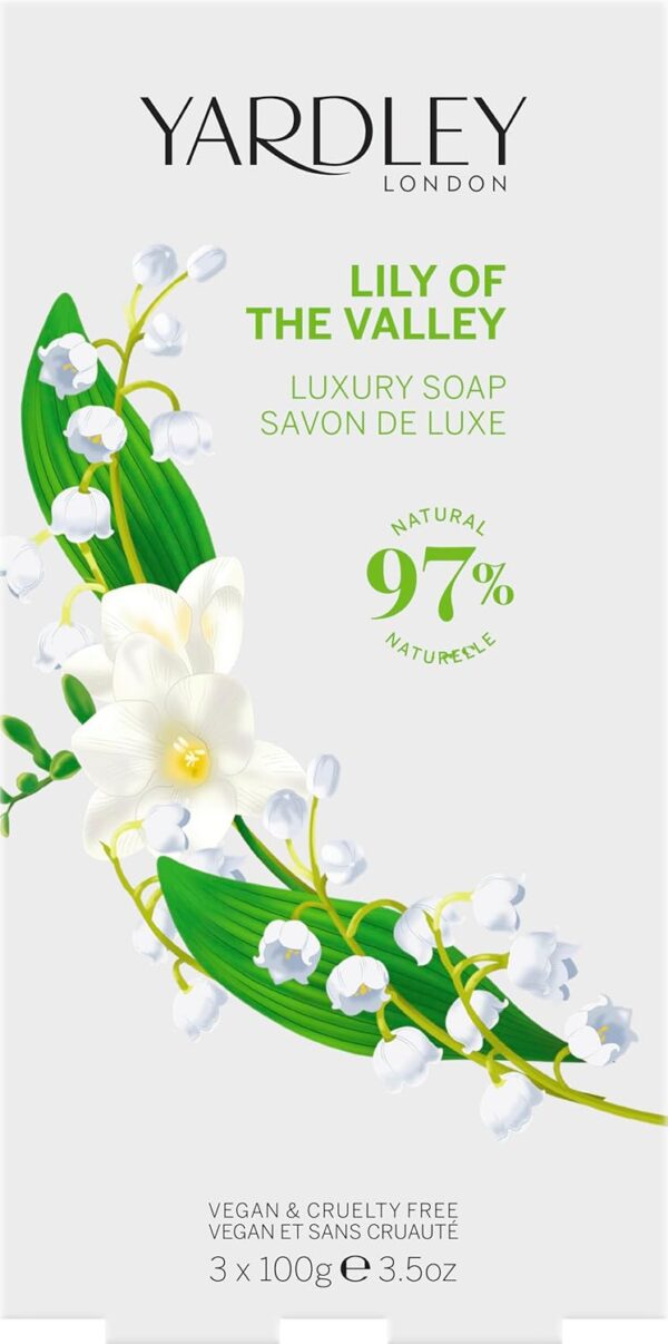 Yardley Lily of the Valley Soap 3x 100g - Image 2