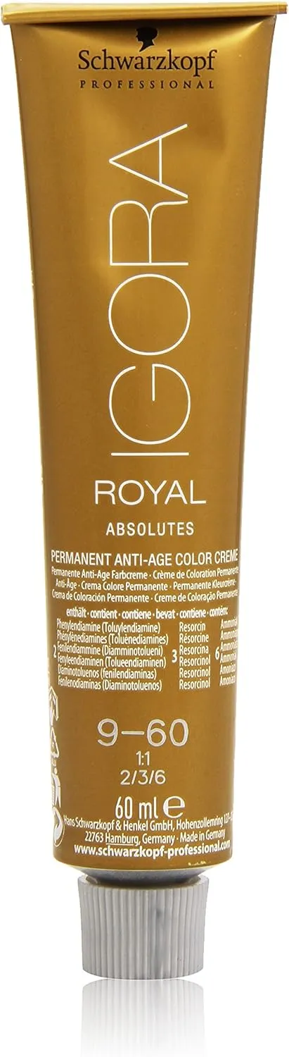 Schwarzkopf Igora Royal Absolutes Anti-Age Permanent Color Creme 60ml - 9-60