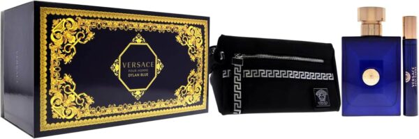 Versace Pour Homme Dylan Blue Gift Set 100ml EDT + 10ml EDT + Toiletry Bag