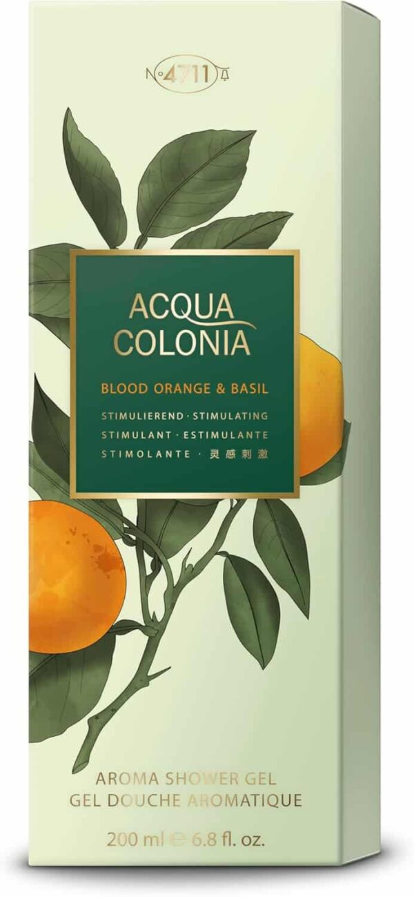 Maurer & Wirtz 4711 Acqua Colonia Blood Orange & Basil Shower Gel 200ml - Image 3