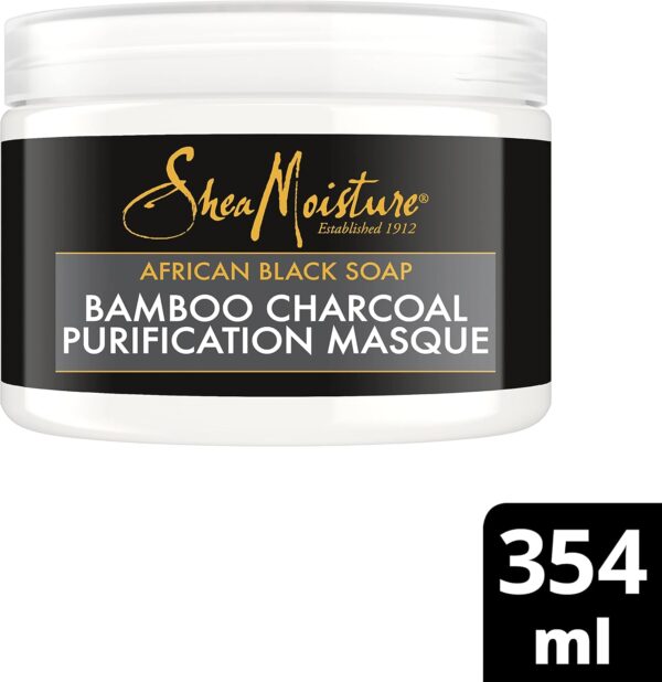 Shea Moisture African Black Soap Bamboo Charcoal Purification Masque 354ml - Image 2