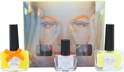 Ciate  Corrupted Neon Manicure Gift Set 13.5ml Neon Orange Nail Polish + 10g Neon Glitter + 5ml Black Light Top Coat