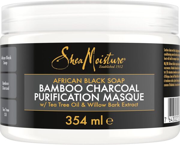 Shea Moisture African Black Soap Bamboo Charcoal Purification Masque 354ml