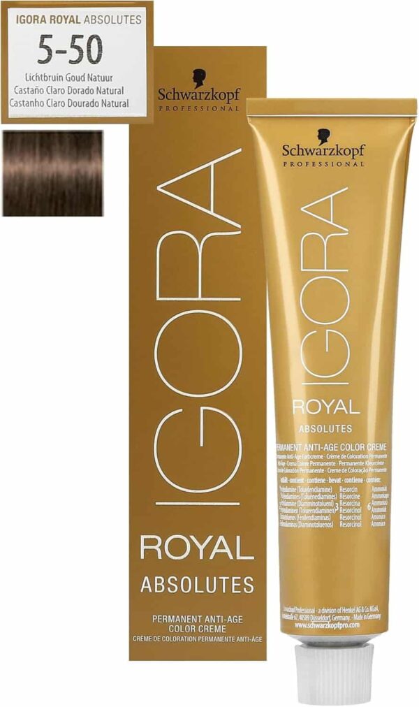 Schwarzkopf Igora Royal Absolutes Anti-Age Permanent Color Creme 60ml - 5-5 - Image 5