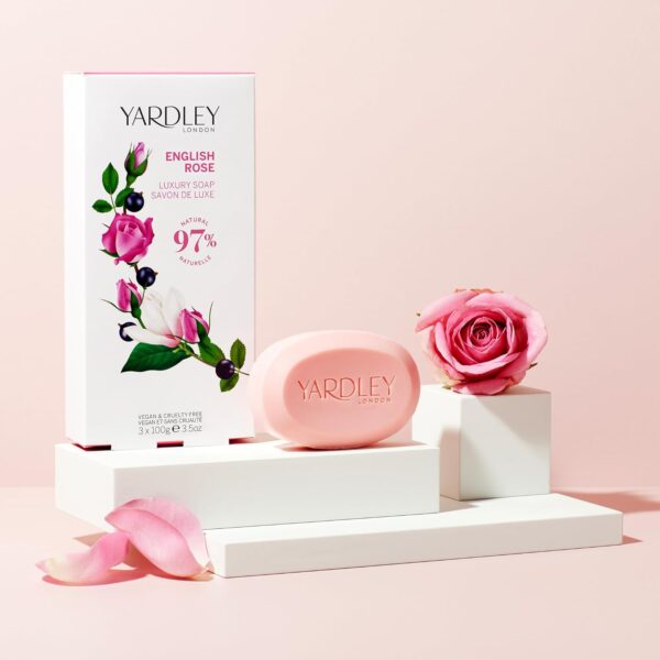 Yardley English Rose Soap 3x 100g - Image 3