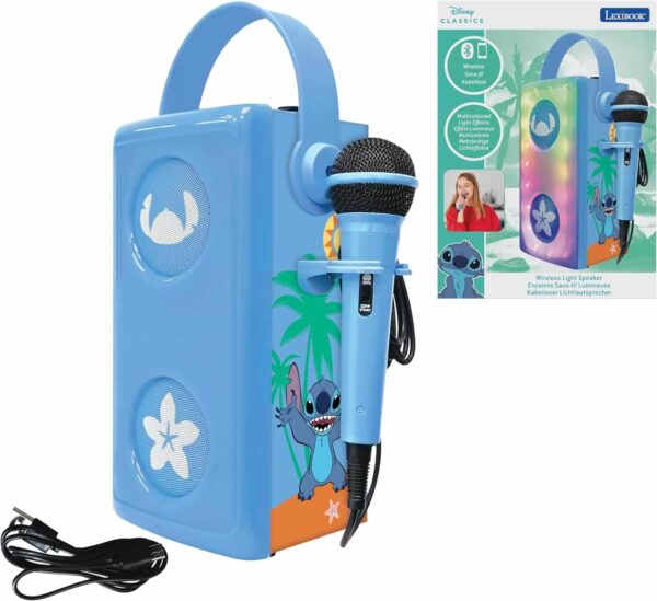 Disney Stitch Luminous Bluetooth Speakers with Lights - Lexibook BTP185DZ - Image 2