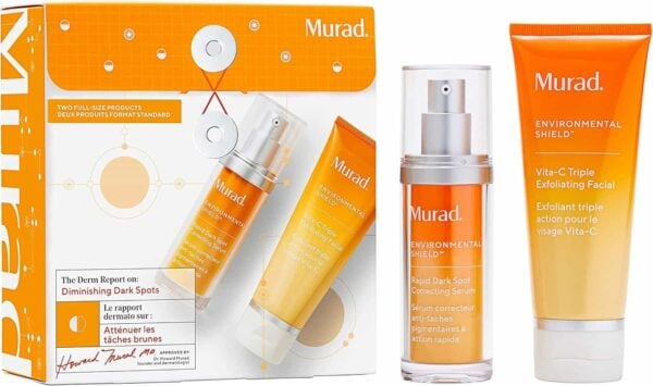 Murad The Derm Report Diminishing Dark Spots Gift Set 30ml Correcting Serum + 80 Face Exfoliator (This gift set contains:1x 30ml Rapid Dark Spot Correcting Serum1x 80ml Vita-C Triple Exfoliating Facial)