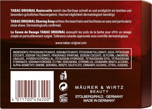 Maurer & Wirtz Tabac Original Refillable Soap Bowl 125ml - Image 6