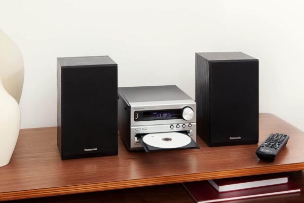Panasonic SCPM250EBS 20W Bluetooth Micro Hi-FI CD System with FM Radio- Silver - Image 2