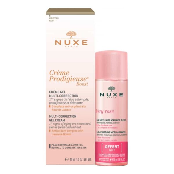 Nuxe Creme Prodigieuse Gift Set 40ml Multi Correction Gel-Cream + 50ml Micellar Water