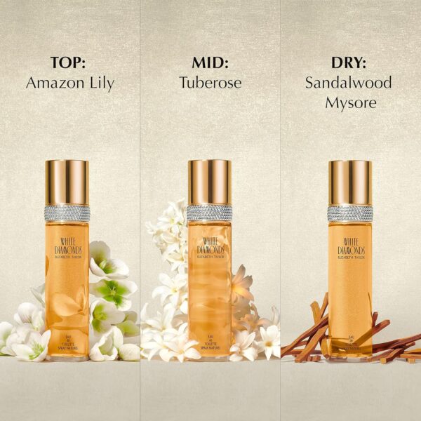 Elizabeth Taylor White Diamonds Gift Set 50ml EDT + 50ml Body Lotion + 50ml Body Wash + 10ml EDT - Image 3