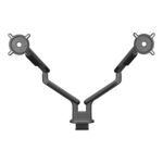 One For All DM7210 Design Line Dual Monitor Mount - Titanium: Enhance Your Workspace with Dual Screens