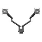 One For All DM7210 Design Line Dual Monitor Mount - Titanium: Enhance Your Workspace with Dual Screens