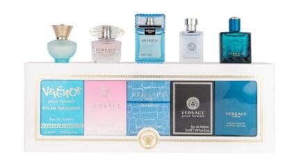 Versace Miniatures Gift Set 5ml Dylan Turquoise EDT + 5ml Bright Crystal EDT + 5ml Eau Fraiche EDT + 5ml Pour Homme EDT + 5ml Eros EDT