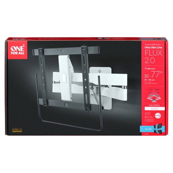 One For All WM6482 Flux 2.0 Ultra Slim Gas Spring TV Bracket - Full Turn - Image 3