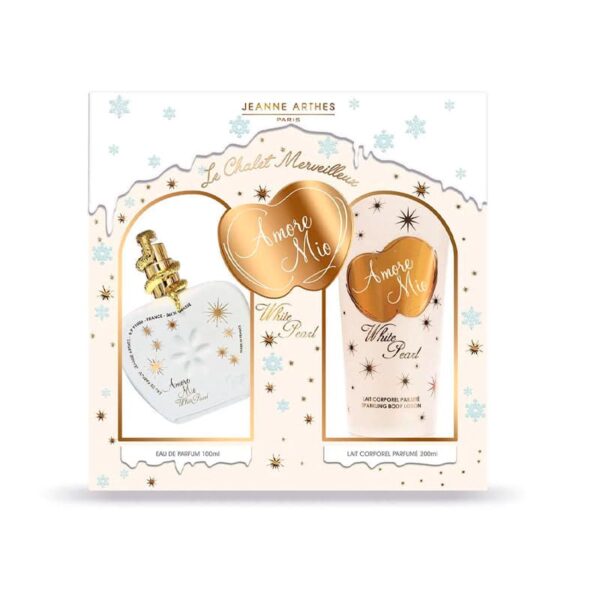Jeanne Arthes Amore Mio White Pearl Gift Set 100ml EDP + 200ml Sparkling Body Lotion - Image 2
