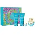 Versace Pour Femme Dylan Turquoise Gift Set 100ml EDT + 100ml Shower Gel + 100ml Body Lotion + 5ml EDT