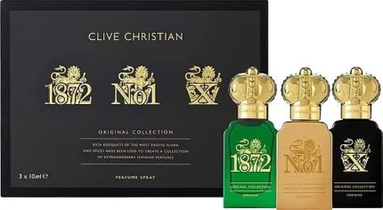 Clive Christian Feminine Traveller Gift Set 10ml 1872 EDP + 10ml No1 EDP + 10ml X EDP
