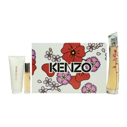 Kenzo Flower by Kenzo L'Absolue Gift Set 100ml EDP + 10ml EDP + 75ml Body Lotion