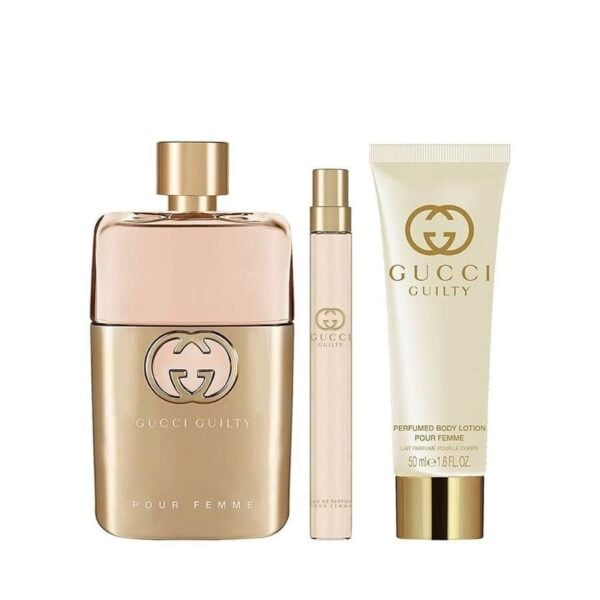 Gucci Guilty Pour Femme Gift Set 90ml EDP + 10ml EDP + 50ml Body Lotion - Image 2