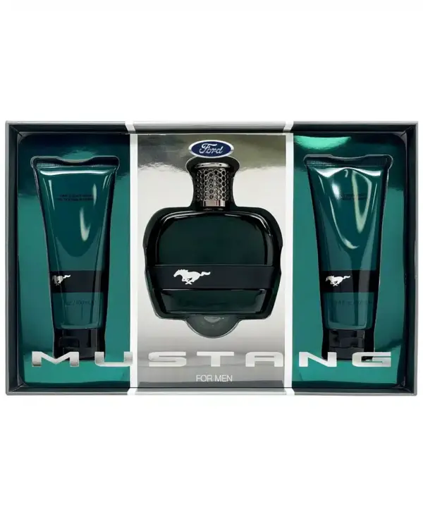 Mustang Green Gift Set 100ml EDT + 100ml Aftershave Balm + 100ml Body Wash