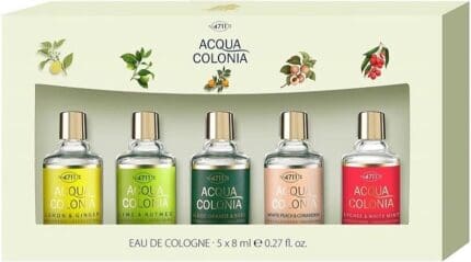 Maurer & Wirtz 4711 Acqua Colonia Gift Set 8ml Lime & Nutmeg EDC + 8ml Lemon & Ginger EDC + 8ml Blood Orange & Basil EDC + 8ml Lychee & White Mint EDC + 8ml White Peach & Coriander EDC