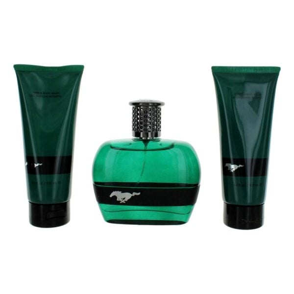 Mustang Green Gift Set 100ml EDT + 100ml Aftershave Balm + 100ml Body Wash - Image 2