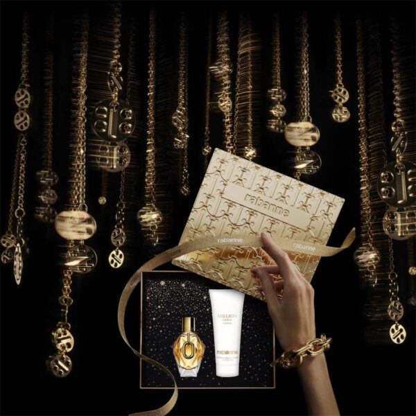 Paco Rabanne Million Gold for Her Gift Set 50ml EDP + 100ml Body Lotion - Image 3
