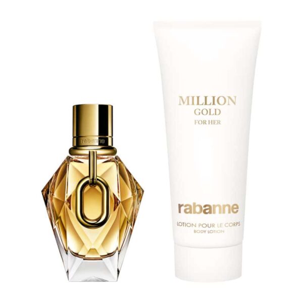 Paco Rabanne Million Gold for Her Gift Set 50ml EDP + 100ml Body Lotion - Image 2