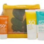 Clarins Essential Sun Care Travel Set 50ml Very High Protection Sun CreamSPF50 + 15ml Gentle Peeling + 75ml Soothing After Sun Balm