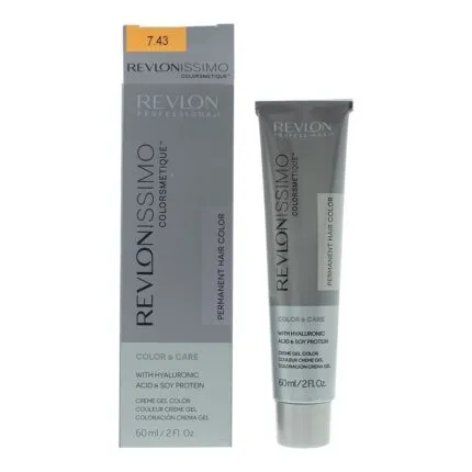 Revlon Revlonissimo Colorsmetique Permanent Hair Color 60ml - 7.43 Medium Golden Copper Blonde