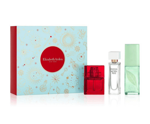 Elizabeth Arden Holiday Fragrance Gift Set 10ml Red Door EDT + 10ml White Tea EDT + 15ml Green Tea Scent Spray