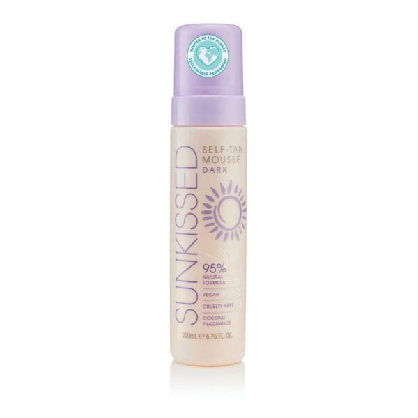 Sunkissed 95 Percent Natural Self Tan Mousse 200ml - Dark - Image 2