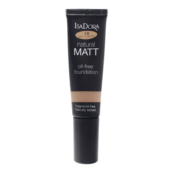 IsaDora Natural Matt Oil-Free Foundation 35ml - 18 Almond
