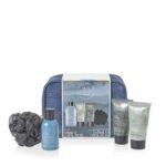 The Kind Edit Co. Skin Expert Travellers Bag Gift Set 100ml Body Wash + 50ml Body Lotion + 50ml Face Scrub + 20g Shower Flower + Bag