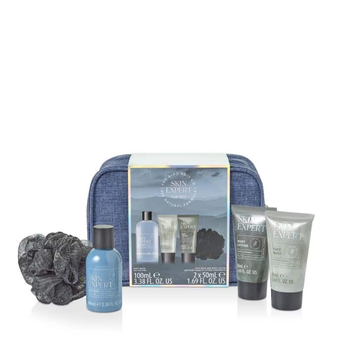 tumbnail_0d480037-50f5-45bd-8073-4ced22707329 The Kind Edit Co. Skin Expert Travellers Bag Gift Set 100ml Body Wash + 50ml Body Lotion + 50ml Face Scrub + 20g Shower Flower + Bag - Image 1