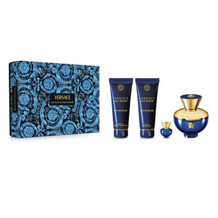 Versace Pour Femme Dylan Blue Gift Set 100ml EDP + 5ml EDP + 100ml Shower Gel + 100ml Body Lotion