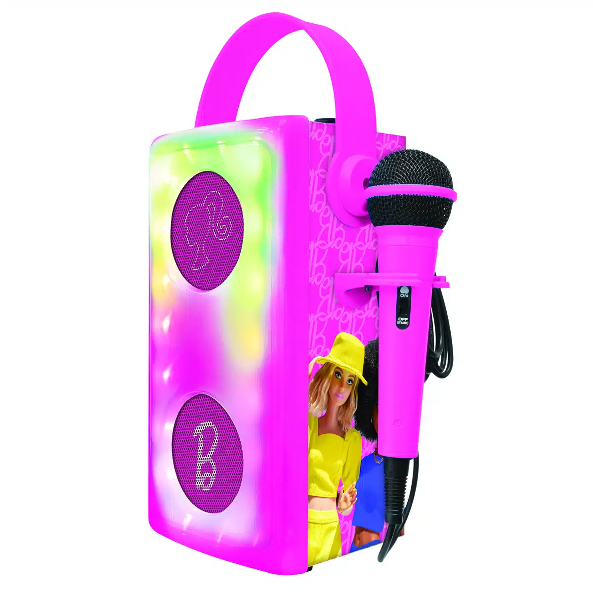Lexibook Barbie Luminous Bluetooth Speakers with Lights & Mic Barbie Luminous Bluetooth Speakers: Music and Fun on the Go - Image 1