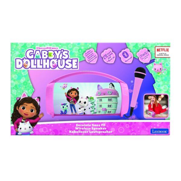 Gabby's Dollhouse Bluetooth Speakers with Lights - Lexibook BTP585GDHZ - Image 2