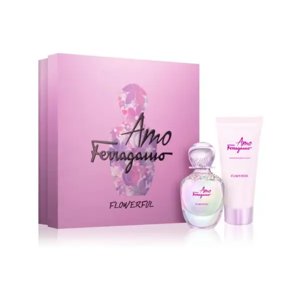 Salvatore Ferragamo Amo Ferragamo Flowerful Gift Set 50ml EDT Spray + 100ml Body Lotion
